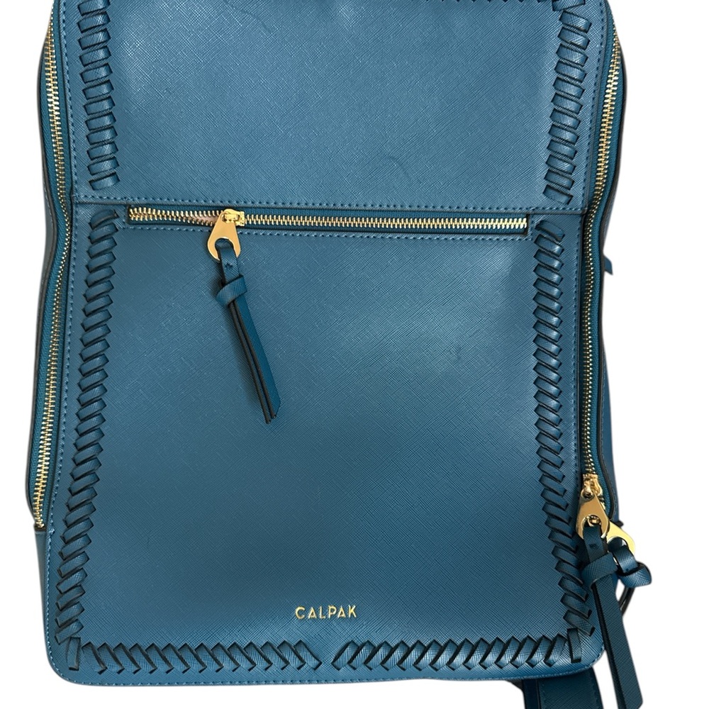 Calpak Teal Backpack with Gold Accents
